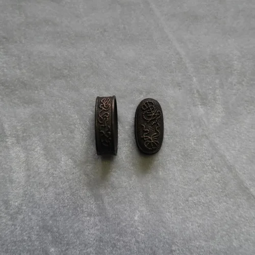 Miniatura 45 de Espada samurái japonesa KOSHIRAE – Aleación de Fuchi Kashira 01-44