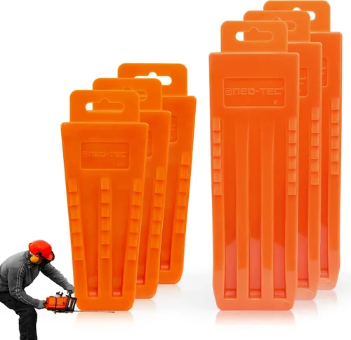 Miniatura 8 de NEO-TEC Paquete de 6 cuñas de tala de árboles, cuñas de motosierra, equipo de corte de árboles de 5.5 + 8 pulgadas, equipo de corte de árboles
