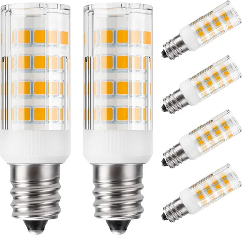 Miniatura 9 de DiCUNO Bombilla LED E12 de 4 W (equivalente a 40 W), luz blanca diurna de 6000 K, no regulables, bombillas de base de vela para ventilador de techo