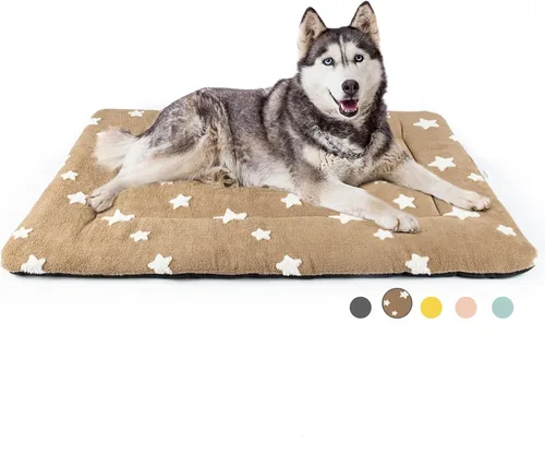 Miniatura 18 de Mora Pets Almohadilla para jaula para perros, alfombra para jaula de perrera para perros pequeños, lavable, bonita cama de estrella para mascotas