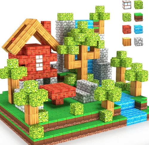 Juguetes de Bloques Magnéticos, Juguetes de Construcción Magnética 3D Conjunto de Juego de Bloques, 100 Piezas de Juguetes de Construcción para