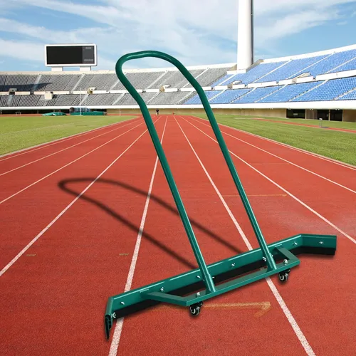 Miniatura 9 de AIWFL Escoba deportiva de aleación de aluminio de 4.3 pies con ruedas, lanzadera de lluvia para cancha de tenis con 2 hojas de espuma EVA