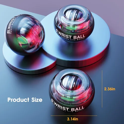 Miniatura 4 de JIN BD Pelota de entrenamiento de muñeca, fortalecedor de muñeca giroscópico giroscópico para antebrazo, bola giroscópica para fortalecer brazos