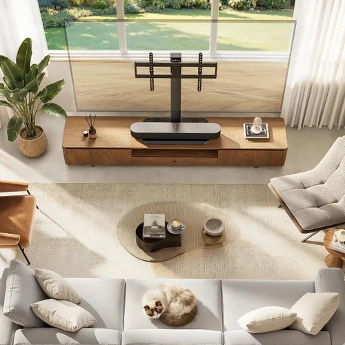 Miniatura 8 de Pegzone Soporte universal para TV giratorio de 43 a 90 pulgadas, soporta 154 libras, soporte de mesa grande de altura ajustable, VESA MAX 23.622 x