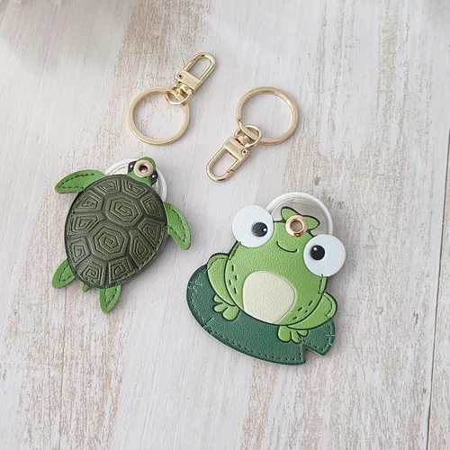 Miniatura 20 de CATCH ON Paquete de 2 fundas de cuero para Airtag para llavero, bonitos accesorios Kawaii adecuados para Airtag