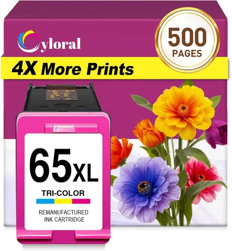 Cartucho de tinta de color 65XL funciona con impresoras HP Envy 5055 5052 5058 DeskJet 2600 2652 3700 3755 3772 3720 3722 3723 3752 3758