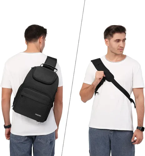 Miniatura 6 de MOSISO Bolsa bandolera para cámara, funda para cámara DSLR/SLR/sin espejo, mochila cruzada para fotografía con soporte para trípode e inserciones