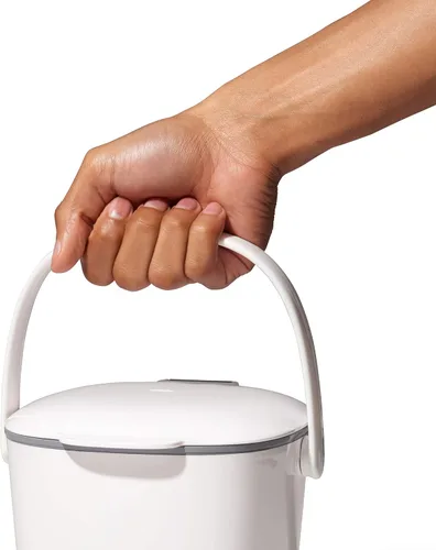 Miniatura 6 de OXO OXO Good Grips - Cubo de basura para compost (1,75 galones/6,62 L)., Blanco/Gris