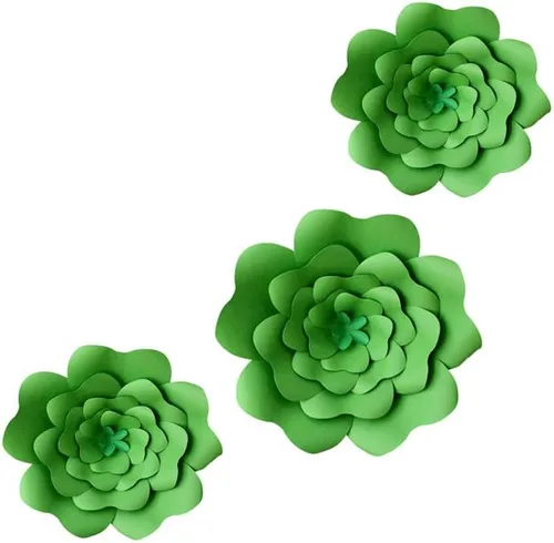 Miniatura 9 de N/C 3 piezas de flores de papel para fiesta, flores de papel para fondo de boda, decoración DIY hecha a mano para fondo de boda, decoración de pared