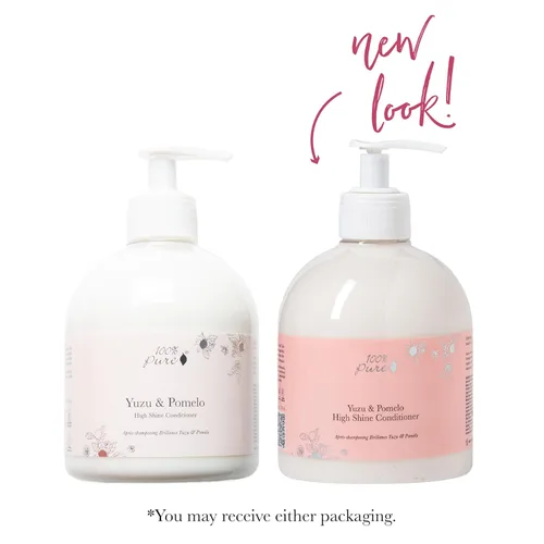 Miniatura 4 de 100% PURE Yuzu & Pomelo - Acondicionador brillante, revitalizante e hidratante, estimulante de nutrientes del aceite de semilla de lino Kelp
