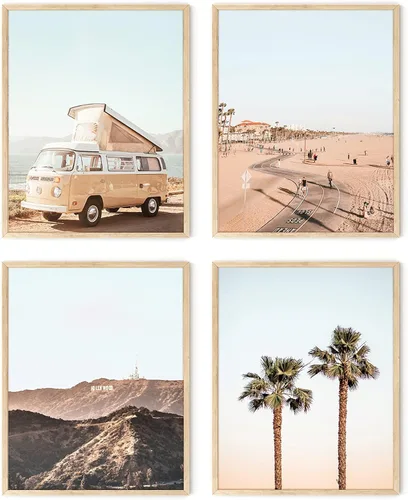 Miniatura 22 de HAUS AND HUES Decoración de playa e impresiones artísticas – Juego de 4 arte de pared costero, carteles náuticos de playa para el hogar, baño o Beige