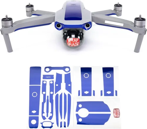 Miniatura 3 de Wrapgrade Skin compatible con DJI Mavic Air 2 Color de acento B (blanco racing)