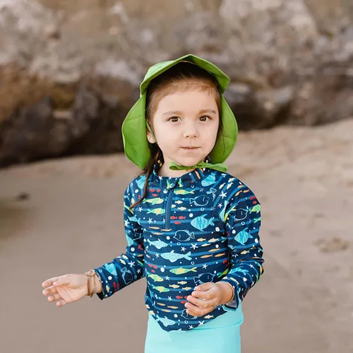 Miniatura 4 de i play. by green sprouts - Gorro de protección solar con solapa para bebé, con protección solar UPF 50+
