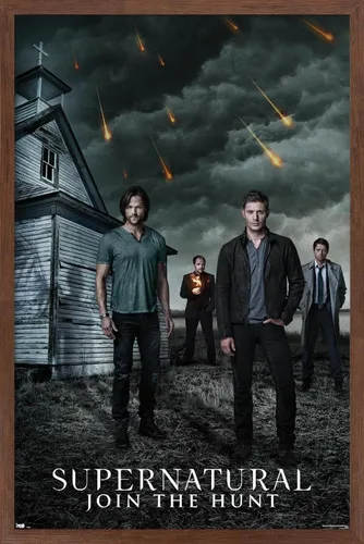 Miniatura 10 de Trends International Supernatural - Póster de pared de iglesia, 22.4 pulgadas de largo x 14.7 pulgadas, versión enmarcada en madera de granero