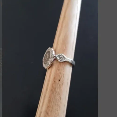 Miniatura 4 de Ssjewel Customized Women Class Rings University Logo Ring Personalized Jewelry Men Women High School Ring 14K White Gold Finish Silver Class Rings