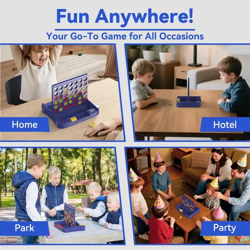 Miniatura 5 de Pup Go Juegos de mesa 4 en fila para niños a partir de 3 años, idea temprana para niños, niñas y adolescentes, conecta y gana cuatro en una línea