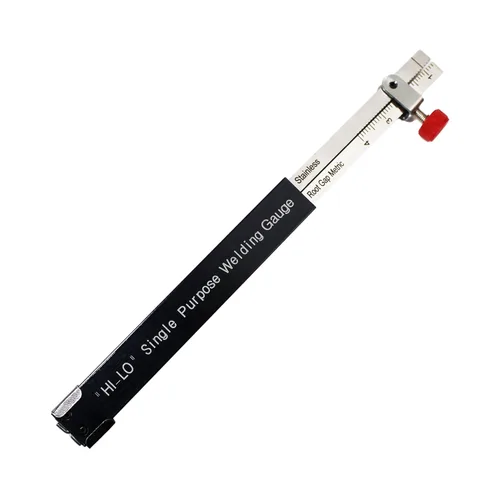 Miniatura 8 de HFS (R) Prueba de calibrador de soldadura de pozo de tubería Inspección de soldador cubital 0 a 1/2" en incrementos de 1/64" y 0.020