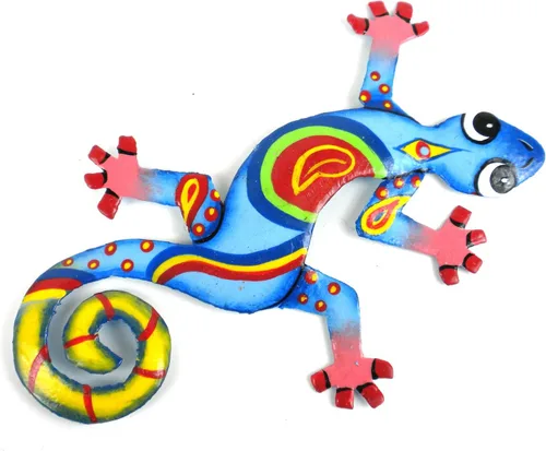 Miniatura 9 de Placa, modelo Gecko, de metal reciclado para la pared, Metal, 8 pulgadas Florida
