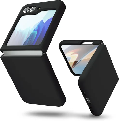 Miniatura 41 de oakxco Funda para teléfono Samsung Galaxy Z Flip 4, agarre de silicona líquida, bonita fina delgada cubierta de gel TPU de goma suave lisa