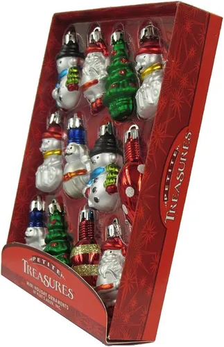 Miniatura 3 de Kurt Adler - Juego de 12 mini adornos de plástico de 2 pulgadas