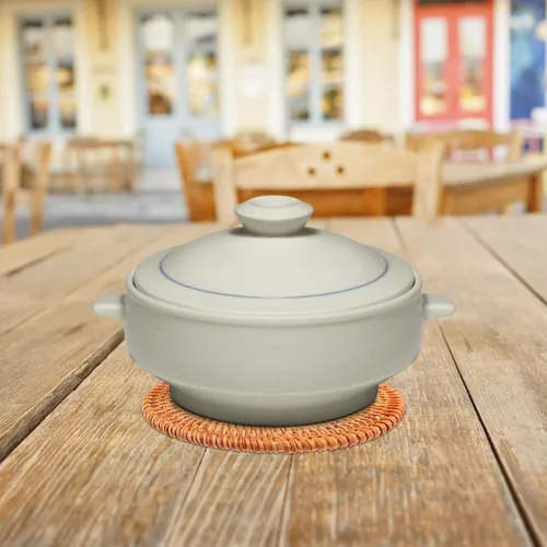 Miniatura 6 de Tapete individual de ratán resistente al calor, posavasos de madera de chocolate de 5.11 pulgadas, tapete antideslizante para uso doméstico