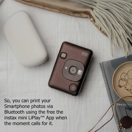 Miniatura 2 de Fujifilm Mini cámara instantánea híbrida LiPlay con mini película (bronce profundo, con 20 hojas de película)