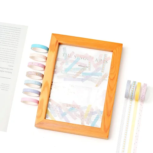 Miniatura 7 de Juego de 20 rollos de cinta washi vintage, diseño retro delgado, con patrones antiguos, cintas de enmascarar para artes, manualidades, diarios