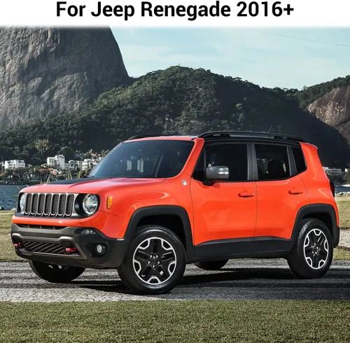 Miniatura 5 de Cubiertas de lámpara de luz trasera de ABS, protector de luz trasera para Jeep Renegade 2016-2021, Negro