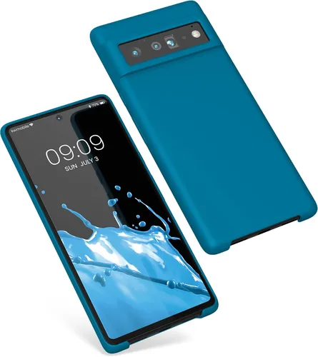 Miniatura 8 de kwmobile Funda Compatible con Google Pixel 6 Pro - Funda de Teléfono de Silicona TPU con Acabado Suave - Azul Caribe
