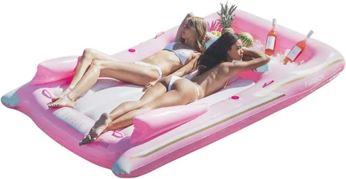 Miniatura 5 de FUNBOY & Malibu Barbie Carro de golf inflable de lujo flotador de piscina de verano + FUNBOY inflable gigante de lujo rosa retro convertible clásico