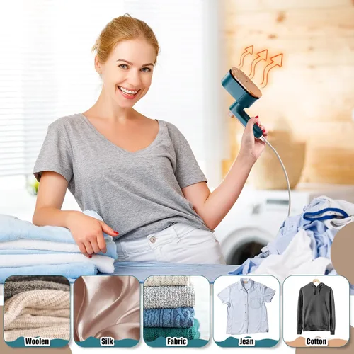 Miniatura 6 de Mini plancha de viaje portátil para ropa, vaporizador de viaje 3 en 1, plancha de mano giratoria de 180°, máquina portátil de tamaño pequeño