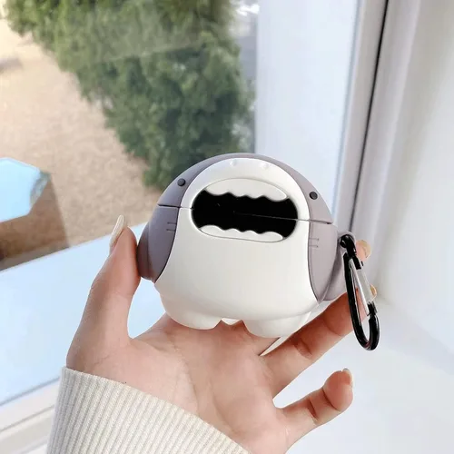 Miniatura 4 de Funda creativa linda Kawaii de dibujos animados de animales de tiburón, compatible con Beats Studio Buds 2021, accesorios portátiles de moda