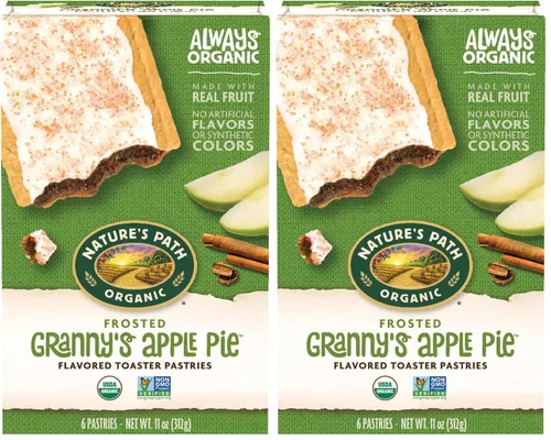 Nature's Path, pasteles orgánicos para tostar, glaseados con tarta de manzana de la abuela, 6 unidades (paquete de 2)