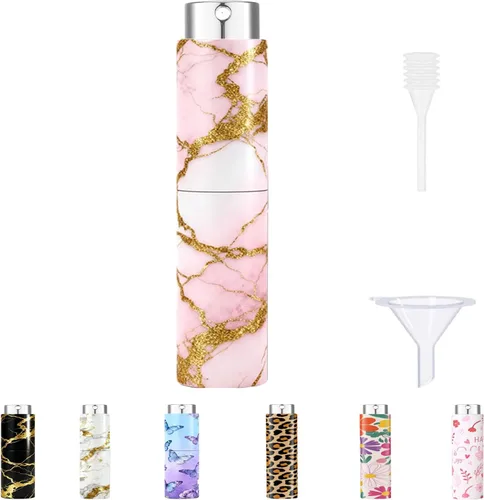 Miniatura 18 de Botellas de perfume atomizador recargable para viaje – Mini rociador portátil a prueba de fugas para colonia y aceites esenciales, botellas