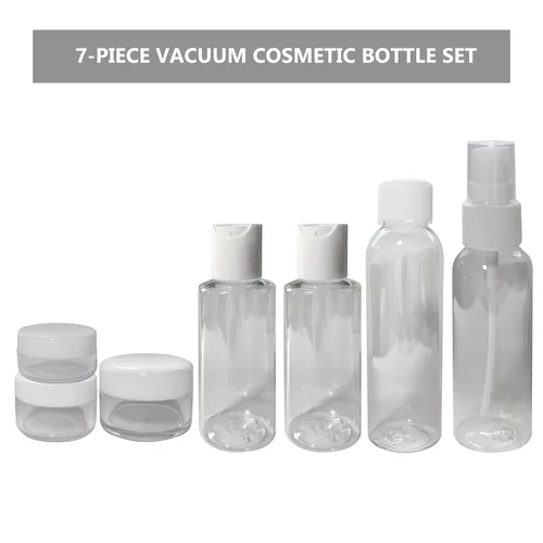 Miniatura 2 de Conjunto de 7 – Botellas vacías tamaño de viaje de plástico transparente, aprobado por la TSA/Aerolínea