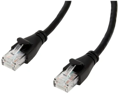 Amazon Basics Cable de conexión Ethernet RJ45 Cat-6, velocidad de transferencia de 1 Gbps, conectores chapados en oro, 14 pies, negro, paquete de 10