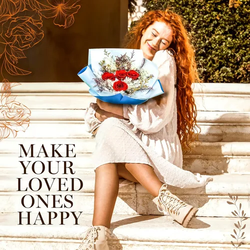 Miniatura 8 de GLAMOUR BOUTIQUE Ramo de flores preservadas, flores para siempre en una caja con hortensias y más, listo para regalo para aniversario, cumpleaños