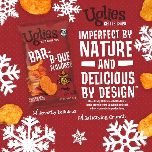 Miniatura 4 de UGLIES Patatas fritas cocidas en hervidor de agua, aperitivos sin gluten, patatas fritas Kosher, aperitivos sin OMG para niños u oficina, bolsas