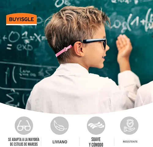 Miniatura 5 de Buyisgle Correa para lentes de sol para niños, sin cola, cordones para niños pequeños y niñas, soportes para anteojos alrededor del cuello