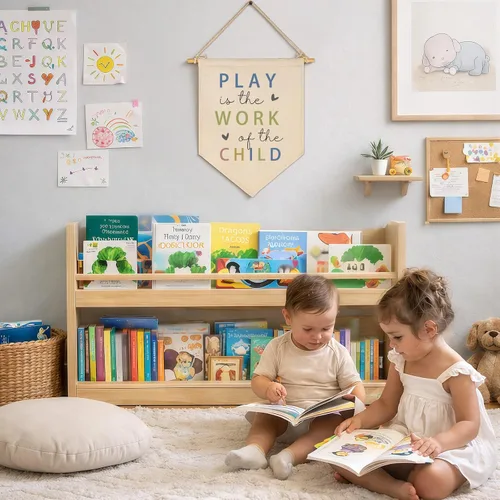 Miniatura 4 de Play Is the Work of the Child, bandera colgante de banderín para pared, regalo para bebés, niños, niñas, niños, guardería, habitación