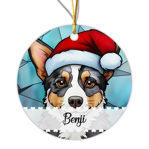 Miniatura 14 de Chow Chow - Adorno decorativo para árbol de Navidad 2026, adorno personalizado para sombrero de Navidad, regalo de adornos de Navidad para perros