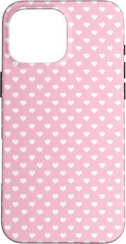 Miniatura 18 de Funda para iPhone 11 Pro Max con diseño de corazones, color rosa claro, blanco y rosa claro para mujeres y niñas