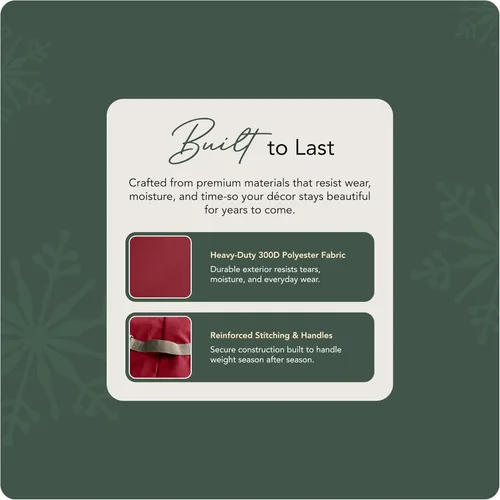 Miniatura 6 de Covermates Keepsakes - Bolsa vertical de almacenamiento para árbol de Navidad, árboles resistentes para cubiertas de clósets, poliéster 300D