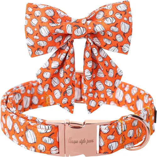 Miniatura 25 de Unique style paws Collar de perro con corbata, collar de perro a cuadros rosa y verde, el mejor regalo para perros pequeños, medianos y grandes, S