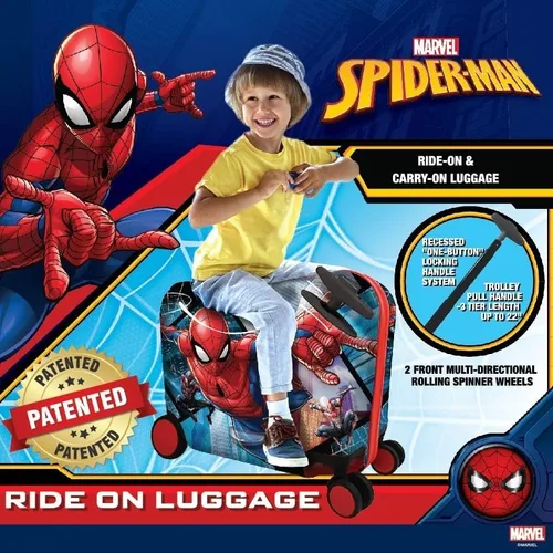 Miniatura 3 de Fast Forward Maleta de 18 "para niñosequipaje de mano con ruedas para niños pequeños de remolque, Varios colores, Spiderman