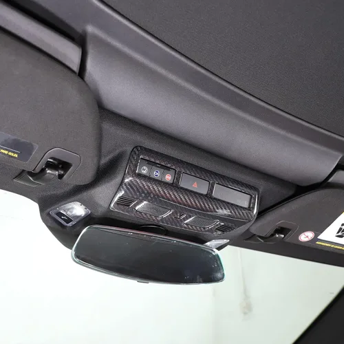 Miniatura 3 de TOYCIDFG Marco de luz de lectura de fibra de carbono para Chevrolet C8 Corvette Accesorios 2020-2024 (negro)