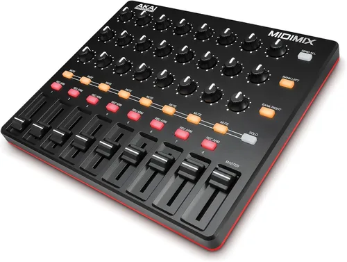 Akai Professional MIDImix - Controlador MIDI USB y mezclador con atenuadores asignables y atenuador maestro, 24 perillas y 16 botones, mapeo 1 a 1