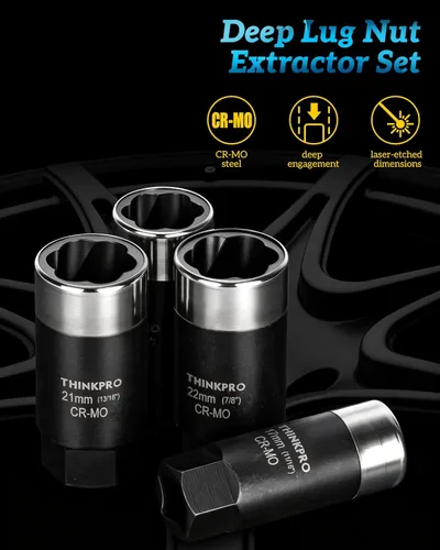 Miniatura 4 de Herramienta de extracción de tuerca de bloqueo de lengüeta - Juego de extractor de tuerca de lengüeta profunda de 6 piezas, removedor de tuerca
