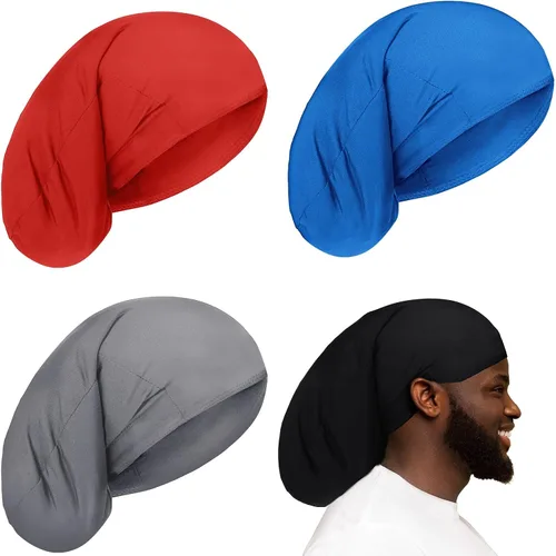 Miniatura 7 de 4 piezas unisex para rastas de cabello largo, para dormir, accesorios para el cabello, para hombres y mujeres