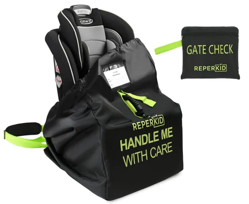 Miniatura 9 de Bolsa de viaje reperkid Premium para asiento de coche para avión - Bolsa universal resistente al agua para chequeo de puerta, con correas ajustables